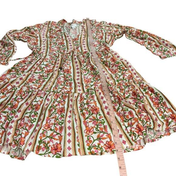 Japna Boho Floral Flowy  Long Sleeve Hippie Teired Dress Women’s S Conservative - Picture 11 of 14